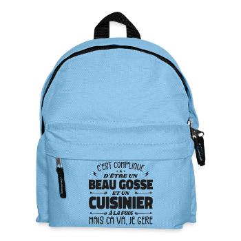Schöner Mann Koch - Kinder Rucksack - Hellblau - Vorne