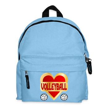 HERZ HOBBY VOLLEYBALL - Kinder Rucksack - Hellblau - Vorne