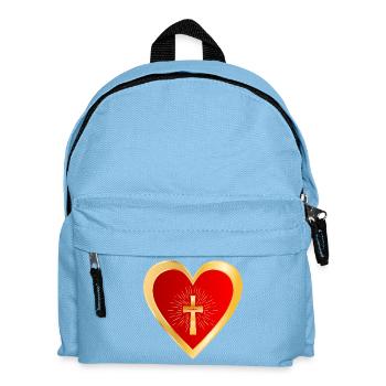 CHURCH CROSS LOVE HEART - Kids' Backpack - light blue - Front