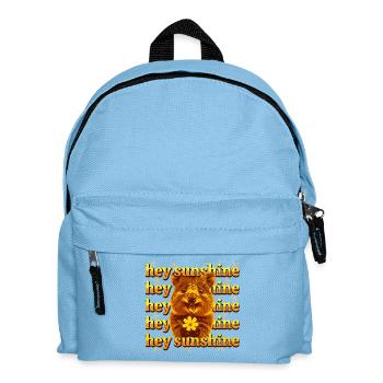 Hey Sunshine – Fröhliches Quokka - Kinder Rucksack - Hellblau - Vorne