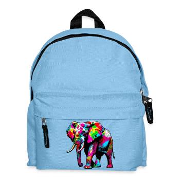 Elefant - Kinder Rucksack - Hellblau - Vorne