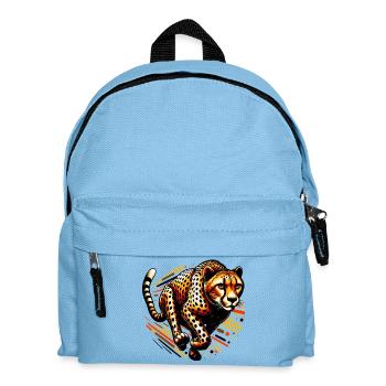 Cheetah - Kids' Backpack - light blue - Front