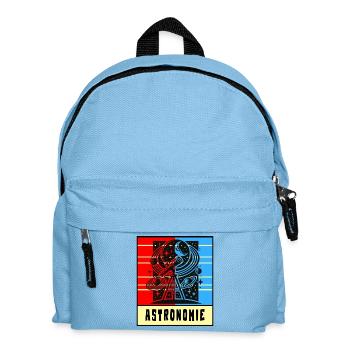 Astronomy Retro Style - Kids' Backpack - light blue - Front
