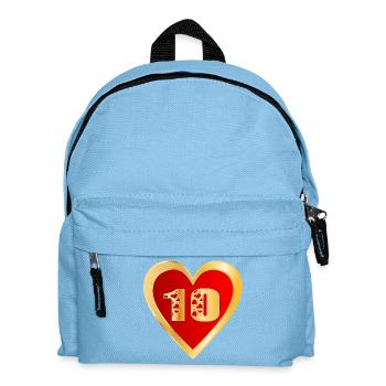 Zehn, 10. Geburtstag - Kinder Rucksack - Hellblau - Vorne