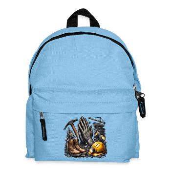 Mining is life - Kids' Backpack - light blue - Front