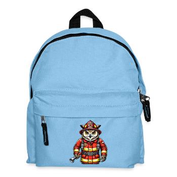 Fire Brigade Owl – Courage Meets Wisdom - Kids' Backpack - light blue - Front