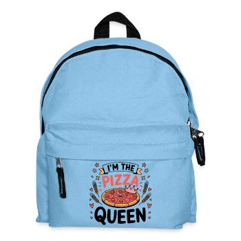 Ich bin die Pizza-Queen - Kinder Rucksack - Hellblau - Vorne