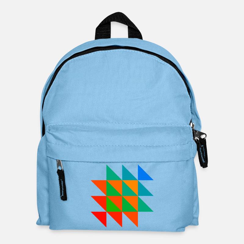 Buntes Dreiecks-Mosaik - Kinder Rucksack - Hellblau