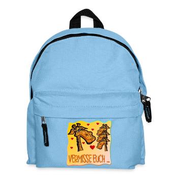 VERMISSE EUCH ABSCHIED TEAM GIRAFFE - Kinder Rucksack - Hellblau - Vorne