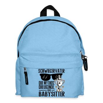 Schwiegervater – Der Mythos, die Legende, der Baby - Kinder Rucksack - Hellblau - Vorne