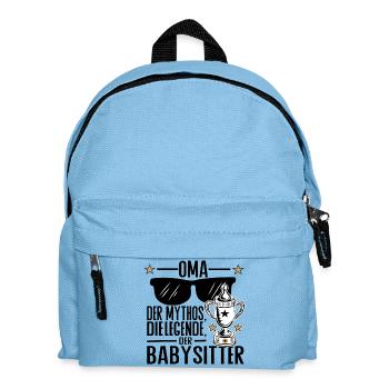 Oma – Der Mythos, die Legende, der Babysitter - Kinder Rucksack - Hellblau - Vorne