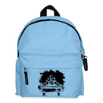 Billard Comic Look - Kinder Rucksack - Hellblau - Vorne