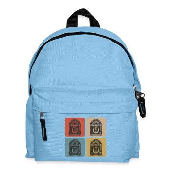 Retro Jukebox Style - Kinder Rucksack - Hellblau - Vorne