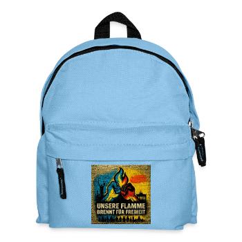 Notre flamme brûle pour la liberté Ukraine - Sac à dos Enfant - bleu clair - Devant