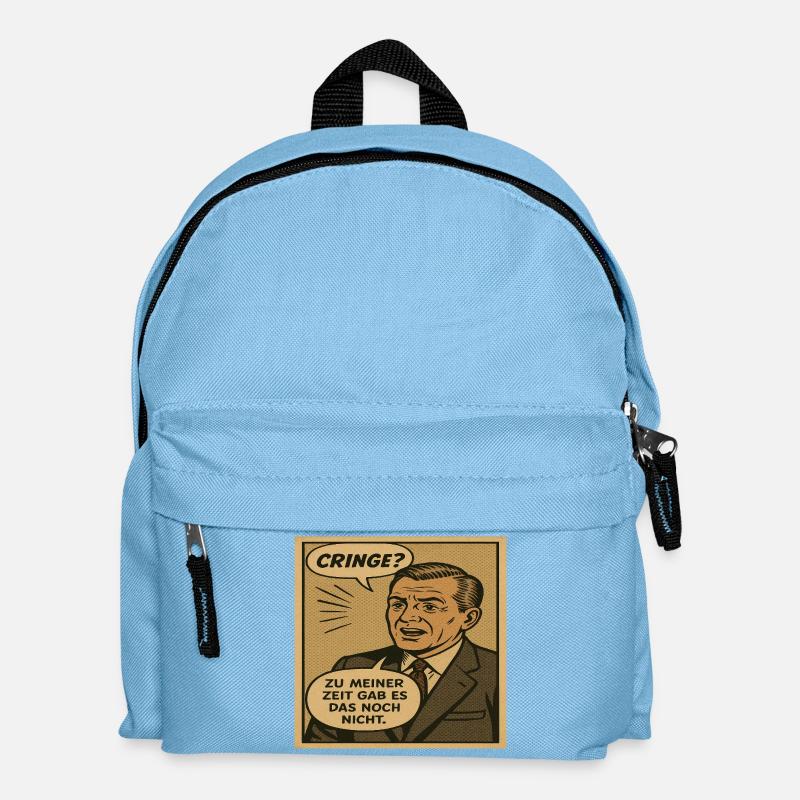 Retro Pop‑Comic Kringel Humor - Kinder Rucksack - Hellblau