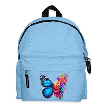 Bunter Schmetterling, von der Natur inspirierte Sommerstimmungen - Kinder Rucksack - Hellblau - Vorne