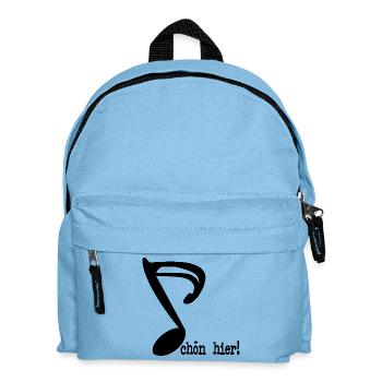 SCHÖN HIER SPRÜCHE MUSIKNOTE - Kinder Rucksack - Hellblau - Vorne