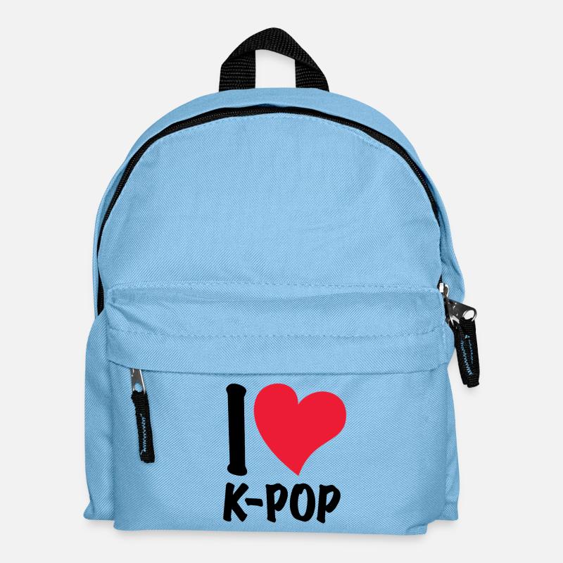 I Love K-Pop - Kids' Backpack - light blue
