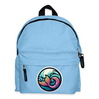 Flosse Meerjungfrau - Kinder Rucksack - Hellblau - Vorne