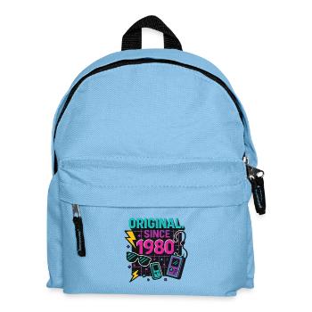 Original. Since 1980 – Neon Edition Birth Year - Kids' Backpack - light blue - Front