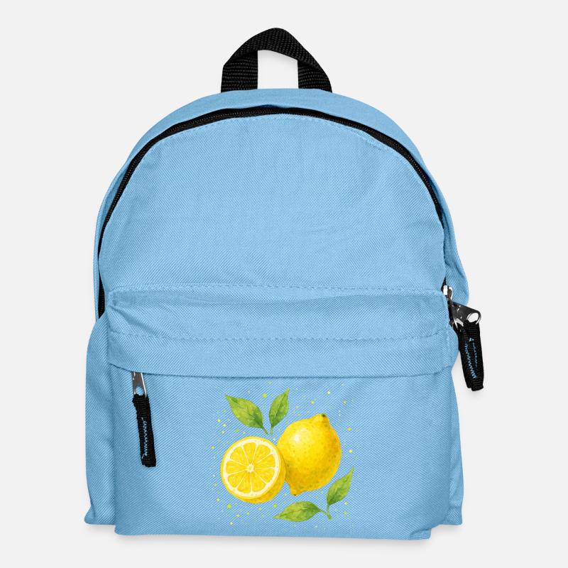 Zitronen - Kinder Rucksack - Hellblau