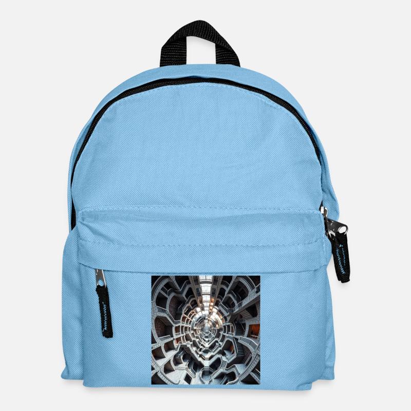 Spiral Staircase Atrium - Kids' Backpack - light blue