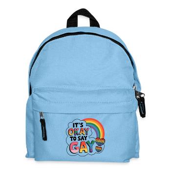 Es ist in Ordnung, schwul zu sagen - Kinder Rucksack - Hellblau - Vorne