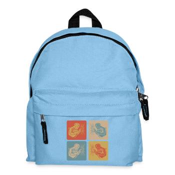 Welders in retro style - Kids' Backpack - light blue - Front