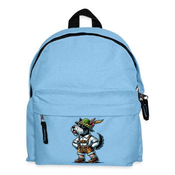 Terrier écossais de Bavière - Sac à dos Enfant - bleu clair - Devant