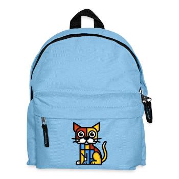 Image colorée d’un chien cubiste - Sac à dos Enfant - bleu clair - Devant