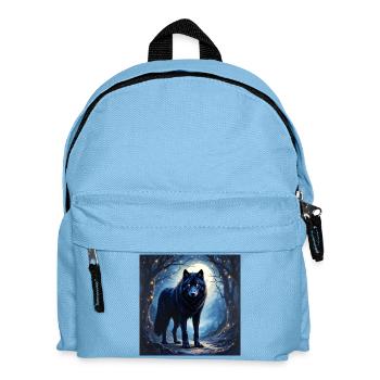 Power Animal Black Wolf - Kids' Backpack - light blue - Front