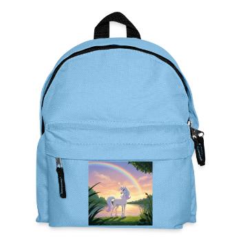 Unicorn under the rainbow - Kids' Backpack - light blue - Front