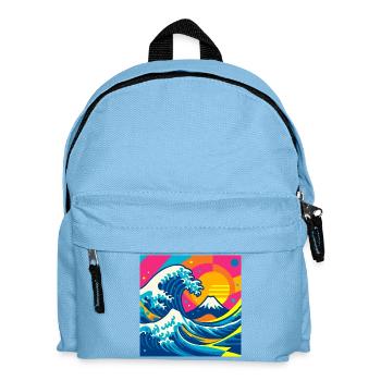 Die (fast) weise Welle - Kinder Rucksack - Hellblau - Vorne