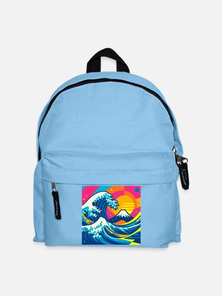 Die (fast) weise Welle - Kinder Rucksack - Hellblau