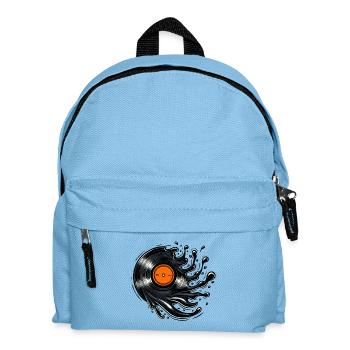 Vinyl Splash – Style de musique rétro - Sac à dos Enfant - bleu clair - Devant