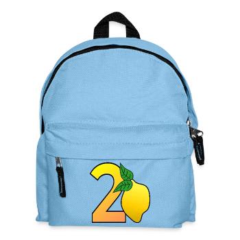 Number Twenty - Lemon - 20 - Kids' Backpack - light blue - Front