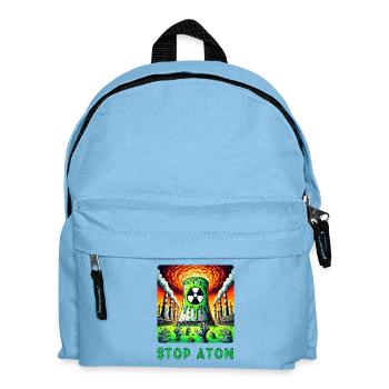 Stop Atom – Radioaktiver - Kinder Rucksack - Hellblau - Vorne
