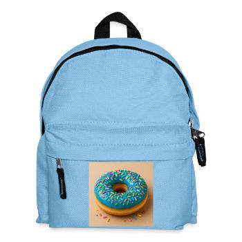 Donut mit Blauem Zuckerguss - Kinder Rucksack - Hellblau - Vorne