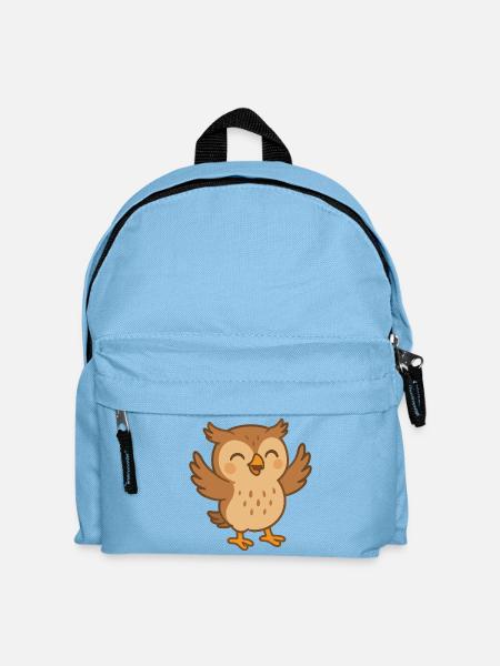 Fröhlicher Federfreund - Kinder Rucksack - Hellblau