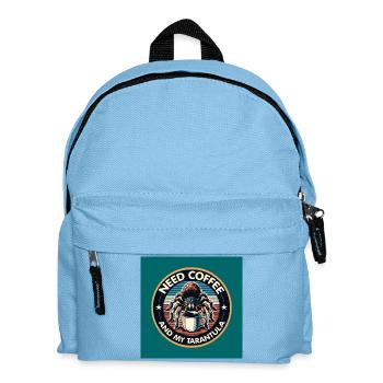 Just need coffee and my spider tarantula - Kids' Backpack - light blue - Front