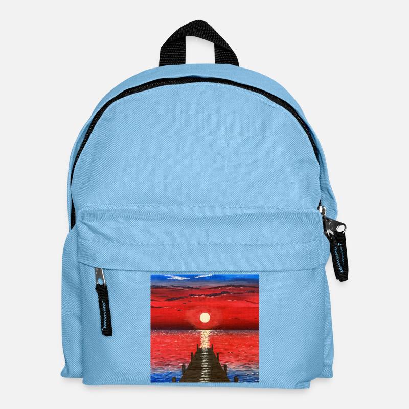 Sonnenuntergang - Kinder Rucksack - Hellblau