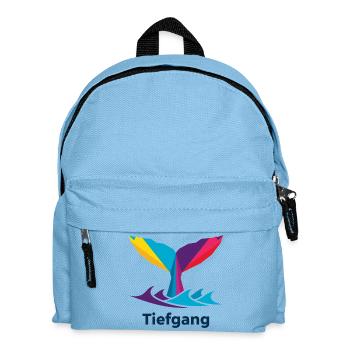 Abstrait coloré nageoire de baleine avec « tirant d’eau » - Sac à dos Enfant - bleu clair - Devant