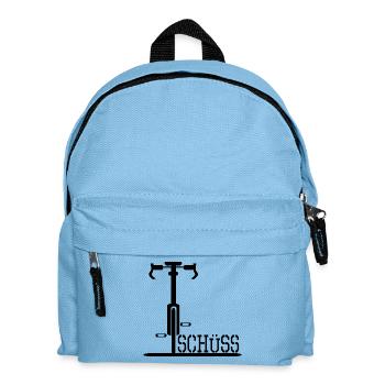 ABSCHIED TSCHÜSS FAHRRAD RAD - Kinder Rucksack - Hellblau - Vorne