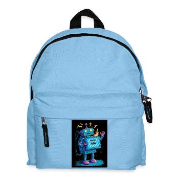 404 Bot – Gehirn nicht gefunden - Kinder Rucksack - Hellblau - Vorne
