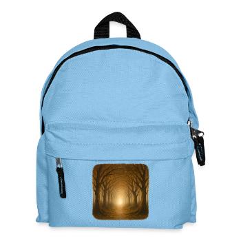 Mystyischer Herbstwald Sonnenlicht - Kinder Rucksack - Hellblau - Vorne