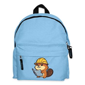 Biber Baumeister Bob Plan der Bauarbeiter Bauherr - Kinder Rucksack - Hellblau - Vorne