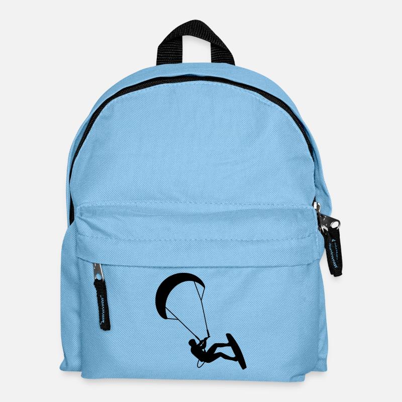 Kiter. Kitesurfing - Kinder Rucksack - Hellblau