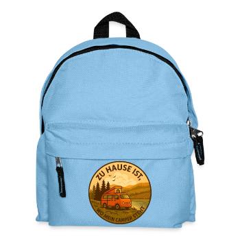 La maison est l’endroit où mon camping-car est garé - Sac à dos Enfant - bleu clair - Devant