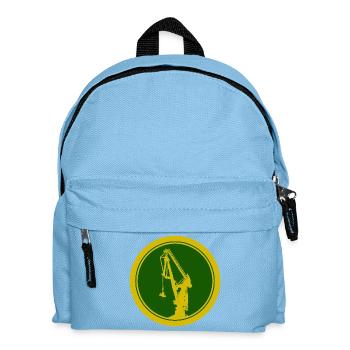 Hafenkran Silhouette 02 - Kinder Rucksack - Hellblau - Vorne
