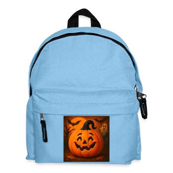 Halloween Kürbis Grusel Kostüm Geschenk - Kinder Rucksack - Hellblau - Vorne